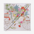 Hermès La Nature en Voyage Scarf 90, Blanc, Vert & Rose