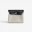 Hermès Mini Herbag 20, Ecru & Noir, Palladium Hardware