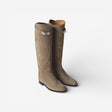 Hermès Women’s Jumping Supple Boot, 38, Etoupe, Palladium Hardware