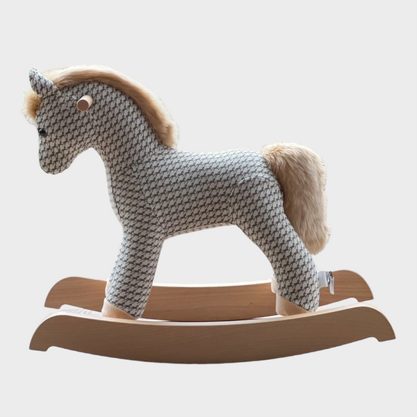 Hermes Hermy Cheval Pixel Rocking Horse In Cheval Pixel Étoupe