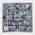 Hermès Objets de Curiosite Scarf 90, Marine, Rose Poudre & Gris Perle