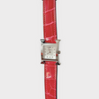 Hermès Heure H Watch With Diamonds, Fuchsia Alligator Strap, 21mm