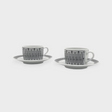 Hermès H Deco Tea Cup and Saucer Set, Noir & Blanc