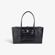 Chanel 26K Small Tote in Black Crocodile-Embossed Calfskin, Gold Hardware