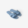 Hermès Women's Oran Sandal, 40, Bleu