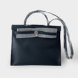 Hermès Herbag 31 Bag, Noir & Ecru, Palladium Hardware