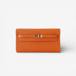 Hermès Kelly Classique To Go Wallet, Orange, Gold Hardware