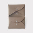 Hermès Calvi Duo Card Holder, Etoupe
