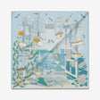 Hermès L'Esprit s'Envole Scarf 90, Bleu Ciel, Aqua & Jaune