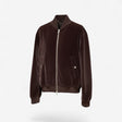Hermès Men's Rib-trim Jacket, 50, Brun