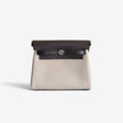 Hermès Mini Herbag 20, Ecru & Ebene Palladium Hardware