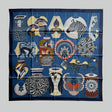 Hermès Lanternes, Ballons Et Cocardes Scarf 90, Marine, Bleu Petrole & Bronze