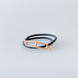 Hermès Roulis Double Tour Bracelet, T2, Noir, Rose Gold Hardware
