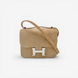 Hermès Mini Constance 18 Bag, Ocre, Veau Doblis, Gold Hardware
