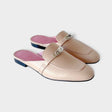 Hermès Women's Oz Mule, 38, Beige Nude, Palladium Hardware