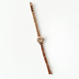 Hermes Faubourg Polka Watch In Rose Gold And Diamonds, Mini Model, 15mm