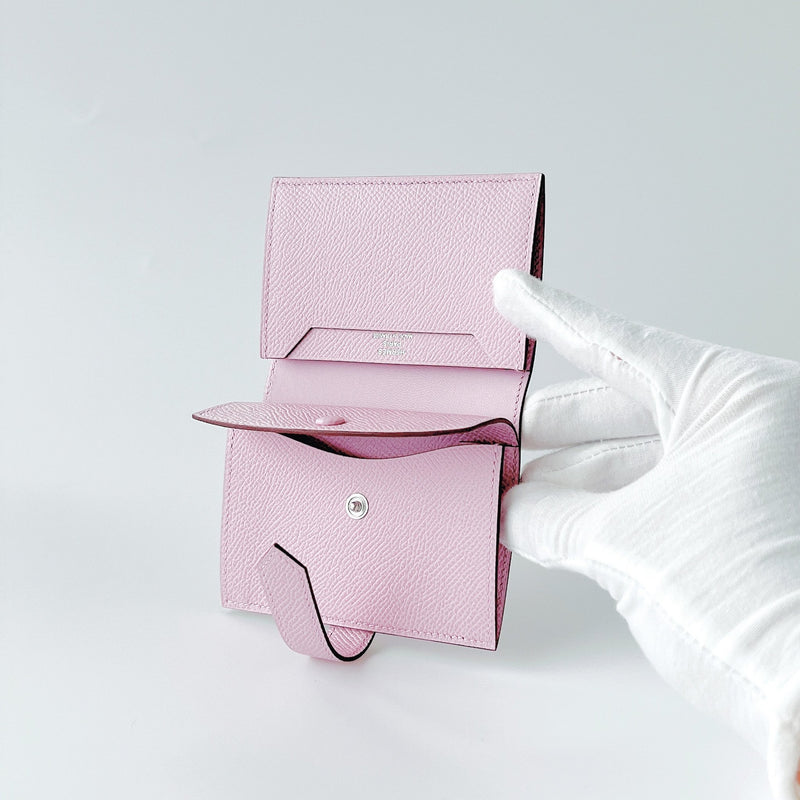 Hermès Bearn Mini Wallet - Mauve Sylvestre - Pink - Gold Hardware - Found Fashion