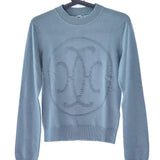 Hermès "H Lift" Cashmere Sweater In Bleu Lichen, Light Blue | Size 36