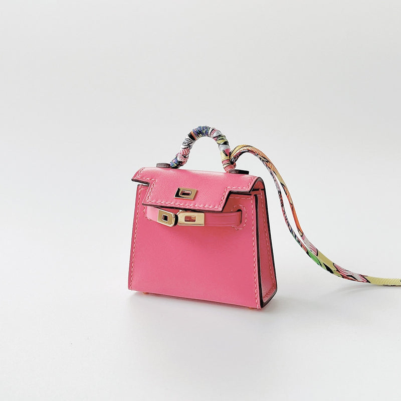 Hermès Kelly Twilly Bag Charm | Lipstick Pink | GHW - Found Fashion