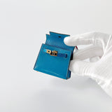 Hermes Mini Kelly Twilly Bag Charm In Bleu Izmir (Blue) And Gold Hardware - Found Fashion