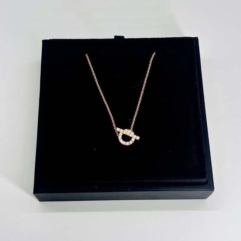 Hermès Finesse Necklace | Rose Gold With Diamonds