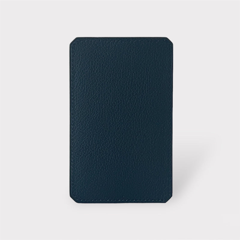 Hermes City 3CC Colorblock Card Holder In Noir And Vert-De-Gris, Black And Grey