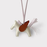 Hermes Rodeo Pegasus PM Charm In Craie And Mauve Pale (Cream And Pink)