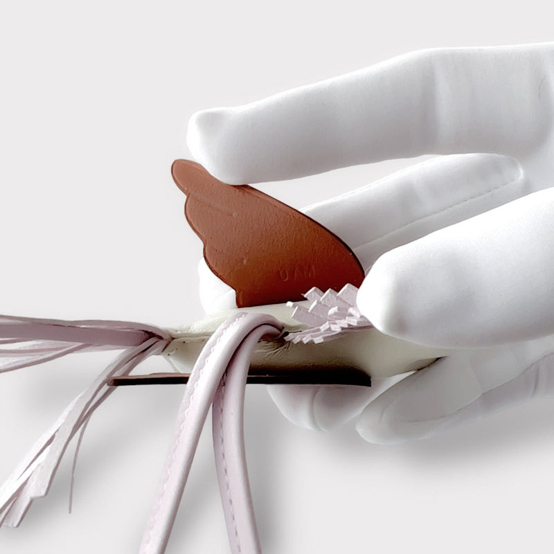 Hermes Rodeo Pegasus PM Charm In Craie And Mauve Pale (Cream And Pink)