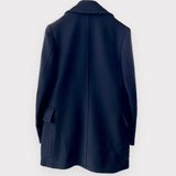 Hermes Men's Caban Corto Double Cashmere Jacket In Marine Blue