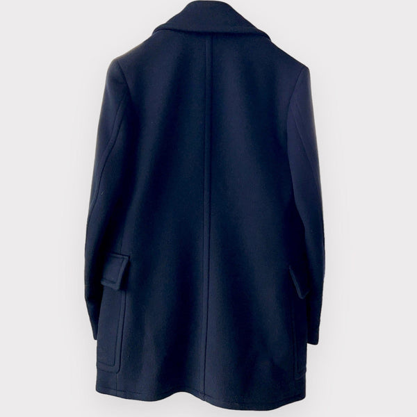 Hermes Men's Caban Corto Double Cashmere Jacket In Marine Blue
