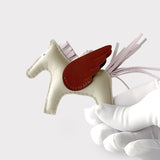 Hermes Rodeo Pegasus PM Charm In Craie And Mauve Pale (Cream And Pink)