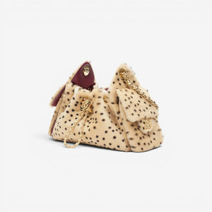 Chanel 25 Mini handbag, Leopard Light Beige & Black lambskin, 26A