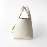 Hermes Picotin Lock Bag 18 In Nata Clemence Leather And Gold Hardware