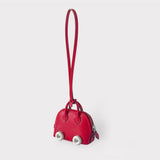 Hermès Bolide on Wheels Bag Charm In Chamkila Goatskin, Rouge de Coeur