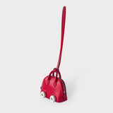 Hermès Bolide on Wheels Bag Charm In Chamkila Goatskin, Rouge de Coeur