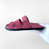 Hermès Chypre Suede Sandal In Rose Aphrodite, Size 36