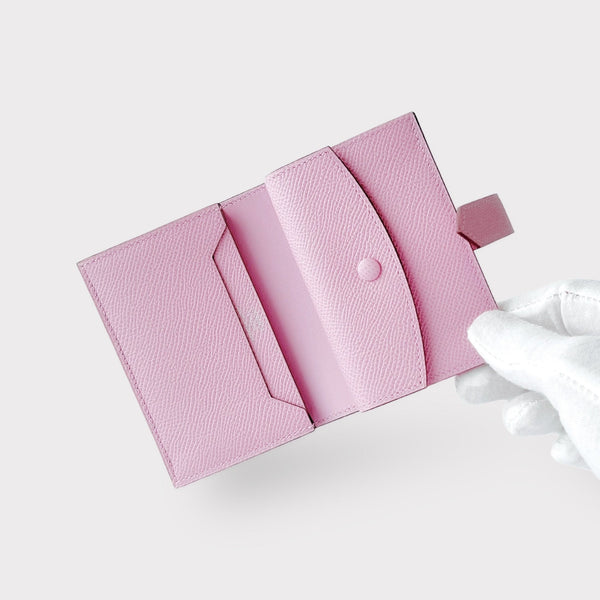 Hermès Bearn Mini Wallet - Mauve Sylvestre - Pink - Silver Hardware