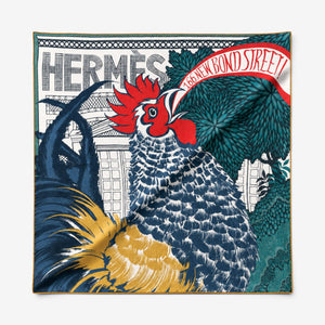 Hermès Cocoricooooo! Scarf 100, Limited Edition, Multicolour