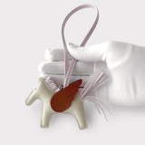 Hermes Rodeo Pegasus PM Charm In Craie And Mauve Pale (Cream And Pink)