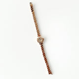 Hermes Faubourg Polka Watch In Rose Gold And Diamonds, Mini Model, 15mm