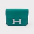 Hermès Constance Slim Wallet, Vert Jade, Palladium Hardware