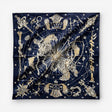 Hermès Limited Chorus Stellarum Embroidered Scarf 70, Marine, Noir & Blanc