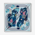 Hermès Derby 2000 Scarf 90, Bleu Ciel, Marine & Vieux Rose