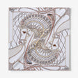 Hermès Chevaux d'Hephaistos Scarf 90, Blanc, Bronze & Bois De Rose