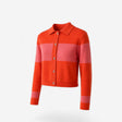 Hermès Women's Veste "Cliquetis Finesse Multicolore" Twillaine Cardigan, 38, Rose Boisé