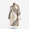 Hermès Mosaique Short Wool Coat, 38, Beige Maputo