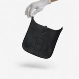 Hermès Evelyne 23 Bag, Black, Palladium Hardware