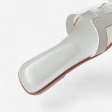 Hermès Women's Oran Sandal In White, Size 40