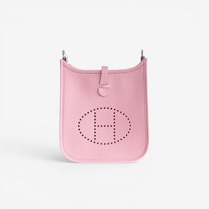 Hermès Mini Evelyne 16 Bag, Rose Sakura, Palladium Hardware