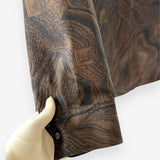 Hermes Women's Chemise Col Drape A Liens Marbre Mosaique Medor, Marron & Prune, 36